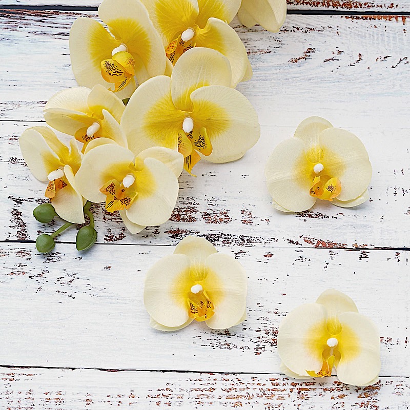 20 pcs 4" Faux Silk Orchid Flower Heads Wedding Party Events Home Decorations - Picture 46 of 50