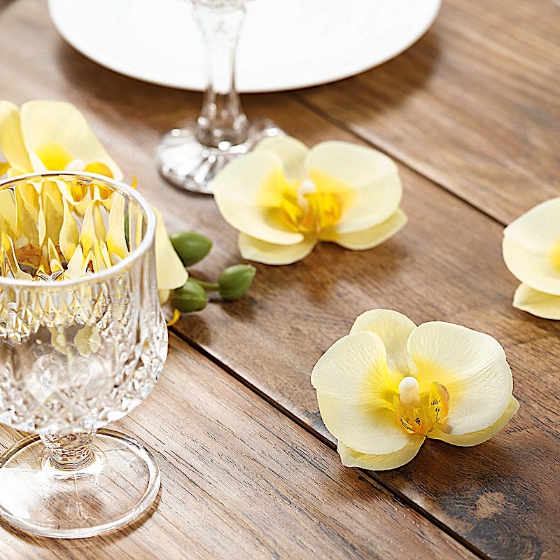 20 pcs 4" Faux Silk Orchid Flower Heads Wedding Party Events Home Decorations - Picture 48 of 50