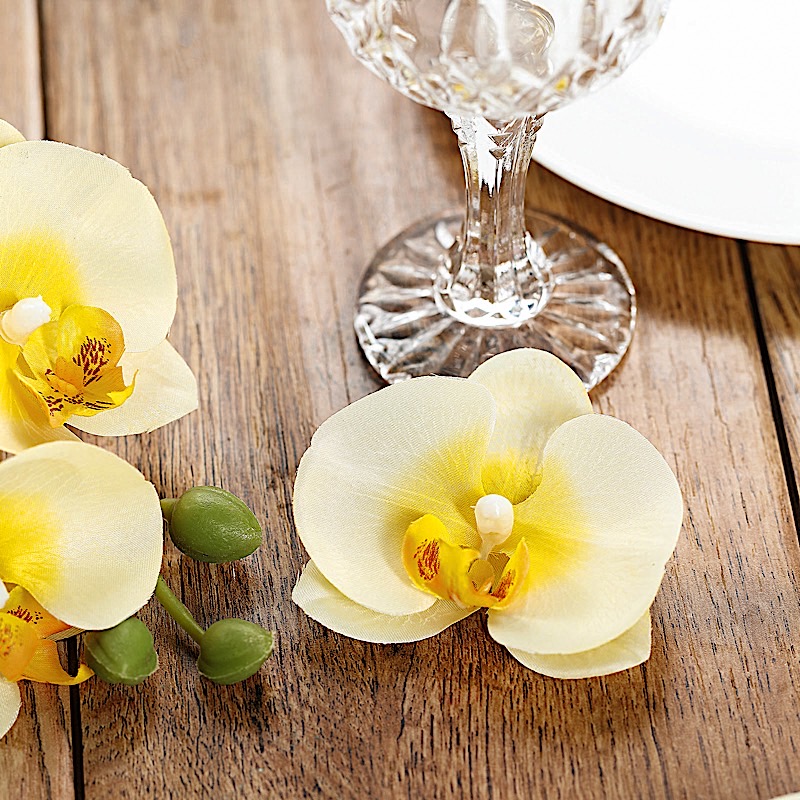20 pcs 4" Faux Silk Orchid Flower Heads Wedding Party Events Home Decorations - Picture 45 of 50