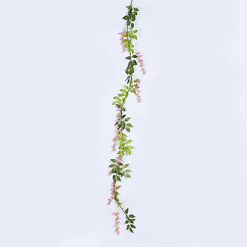 2 Silk 6 ft Artificial Wisteria Flowers Garland Hanging Vines Party Decorations