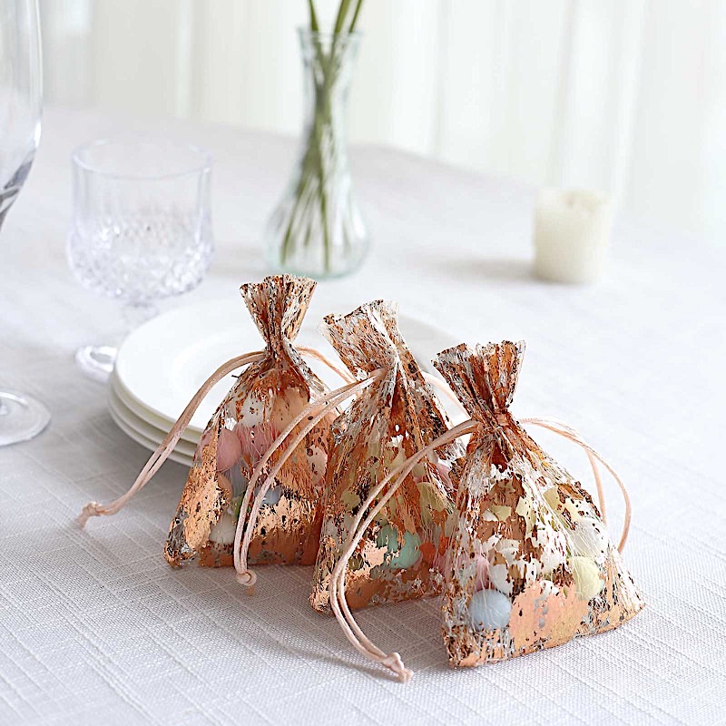 12 Metallic 4" x 5" Polyester Party FAVOR BAGS Pull String Events Decorations - Picture 17 of 25