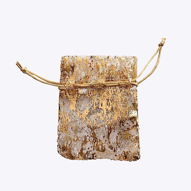 12 Metallic 4" x 5" Polyester Party FAVOR BAGS Pull String Events Decorations - Picture 11 of 25