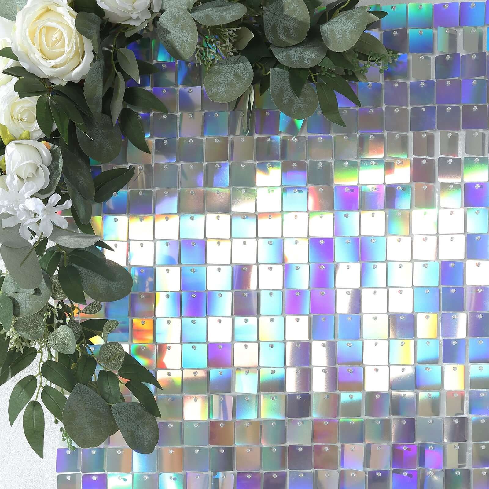24 Square Sequin Shimmer Wall Photo Backdrop Panels Party Events Decorations - Picture 13 of 17