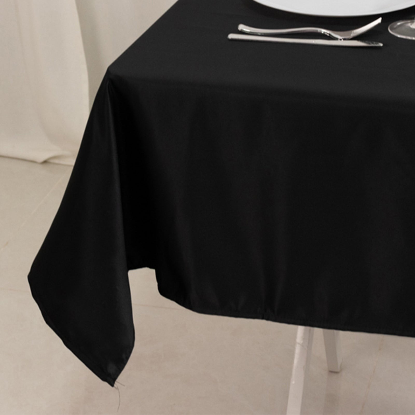 54"x54" Square Lamour Satin Tablecloths for a Wedding Party Decorations Supplies - Picture 13 of 135