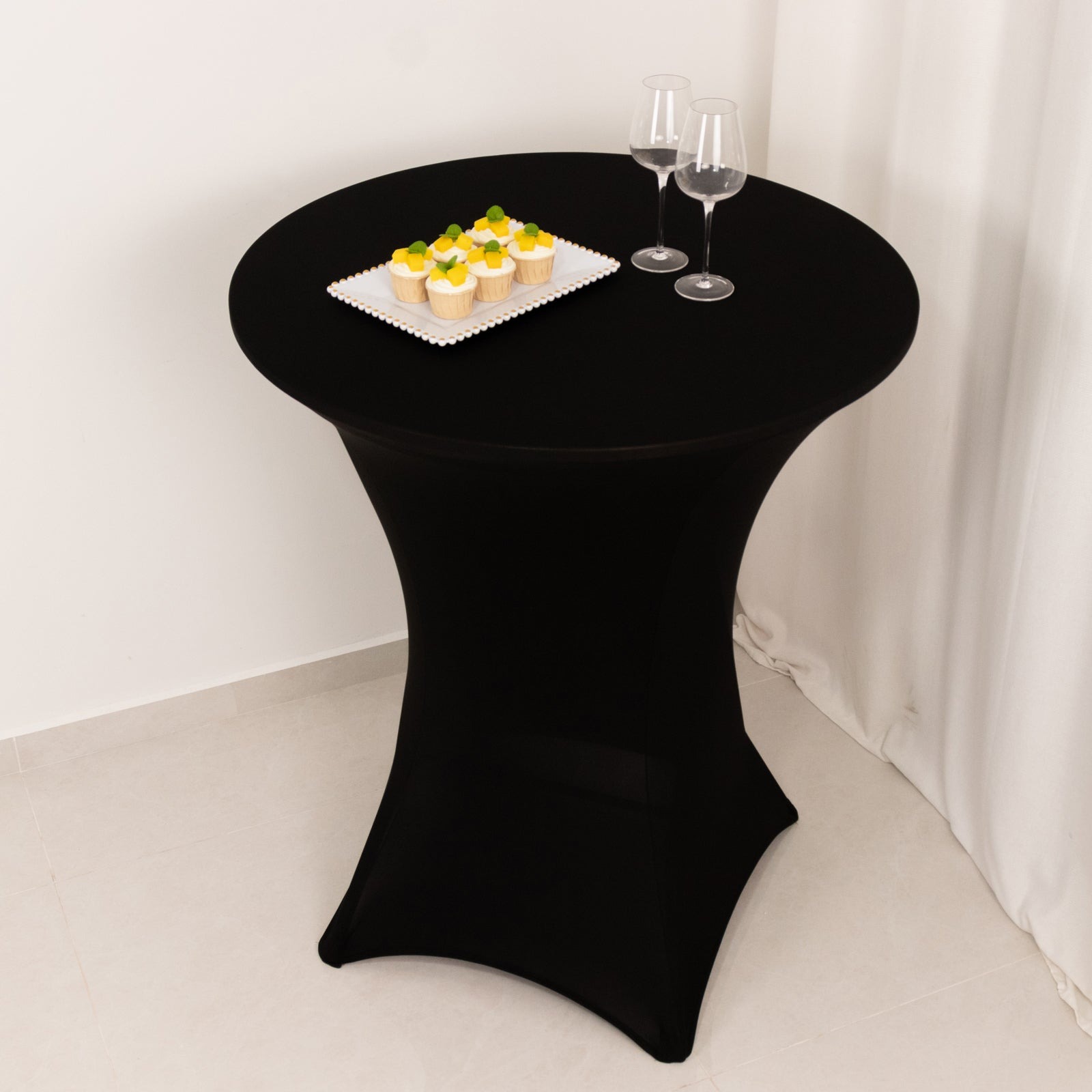 36" Elegant Spandex Cocktail Table Cover High Top Style Tablecloths Wedding - Picture 14 of 147