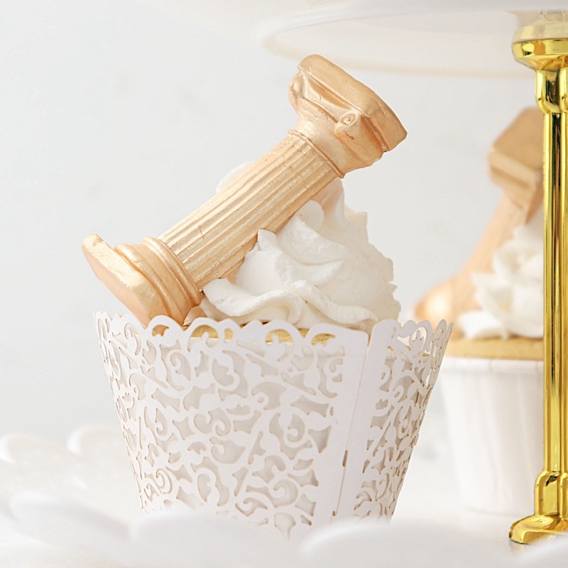 25 forros para magdalenas de papel de encaje cortados con láser envoltorios para fiestas eventos decoraciones - Imagen 65 de 66
