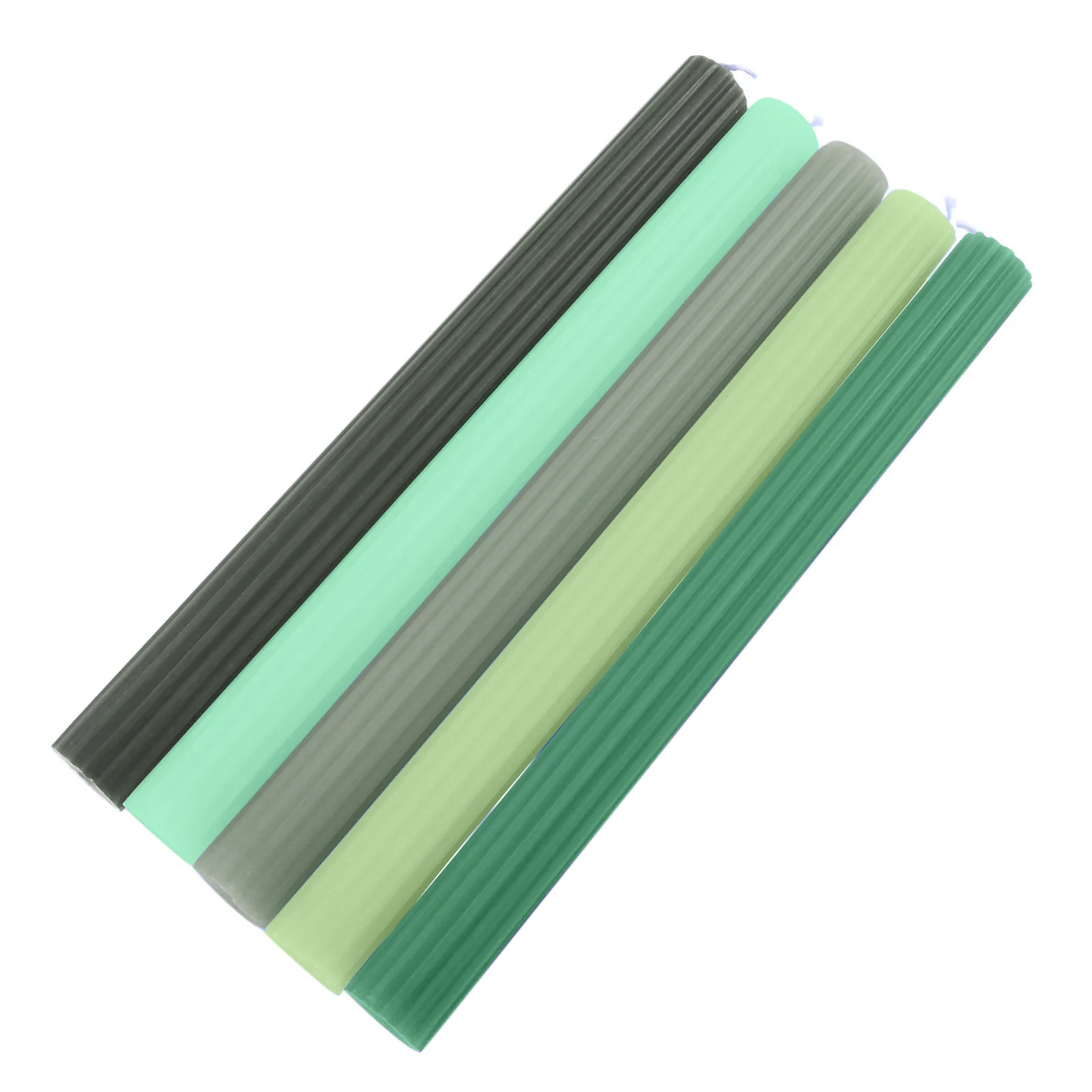 5 Unscented 9 in Premium Wax Taper CANDLES Ribbed Design Party Events Supplies - Picture 21 of 73