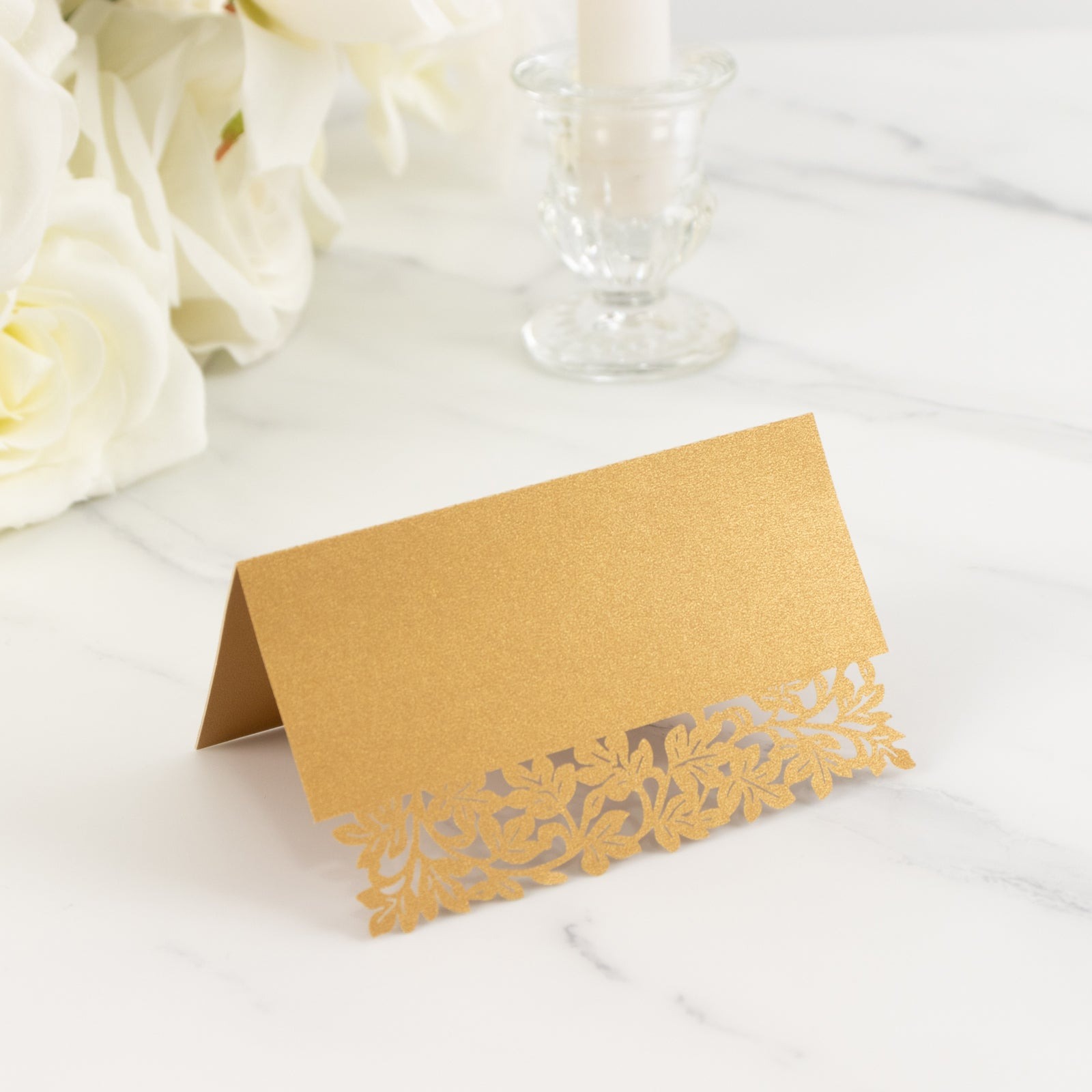 50 Paper Table Name Place Cards Laser Cut Leaf Vine Design Party Events - Picture 7 of 18