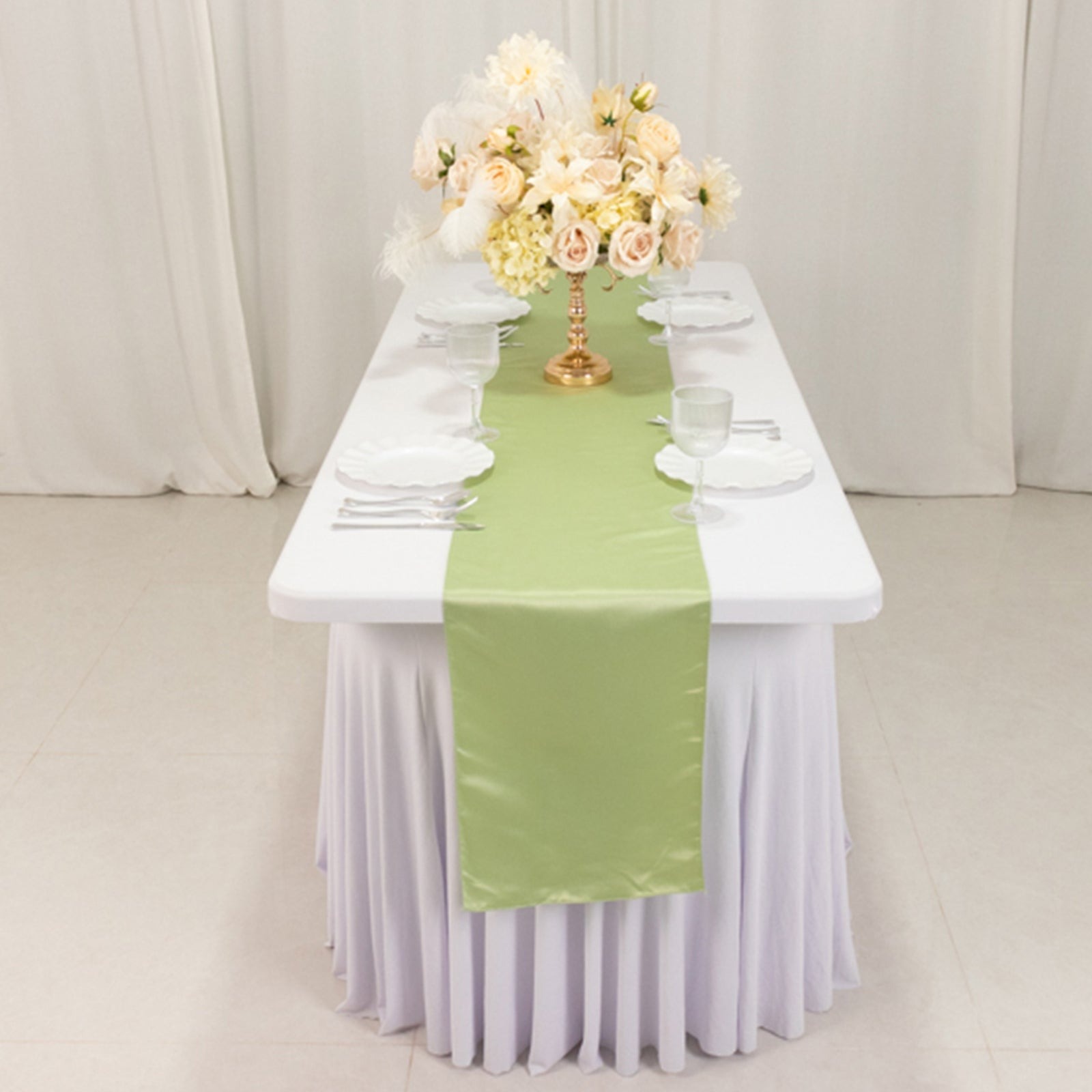 12" x 108" Satin Tischplatte Läufer glänzend Hochzeit Party Catering Dekorationen - Bild 156 von 170