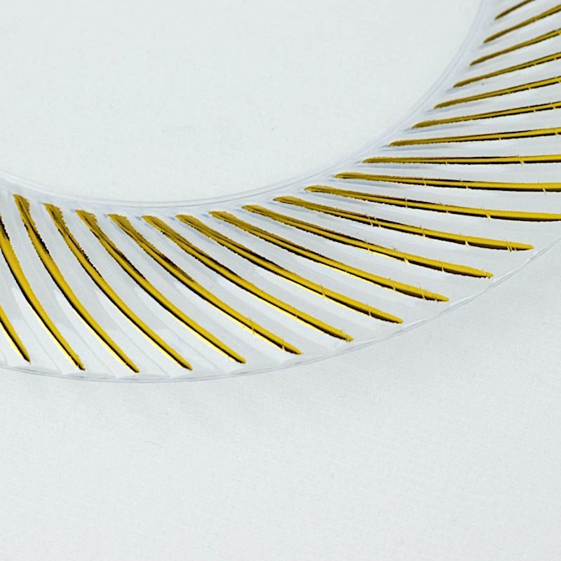 10 Round 7 in Disposable Salad Plastic PLATES Swirl Design Trim Party Events - Picture 13 of 26