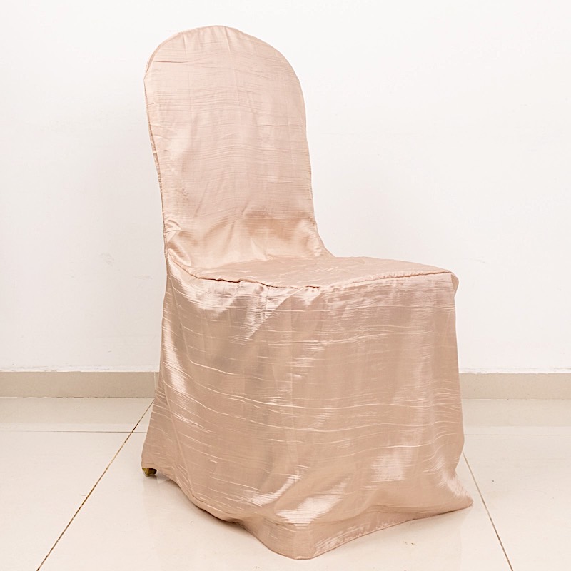 Crinkle Crushed Taffeta Banquet Chair Cover Party Events Home Decorations