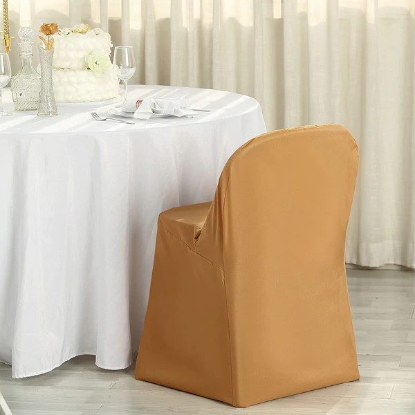 100 Polyester Folding CHAIR COVERS Wedding Banquet Party Slipcover Decorations - Picture 53 of 134