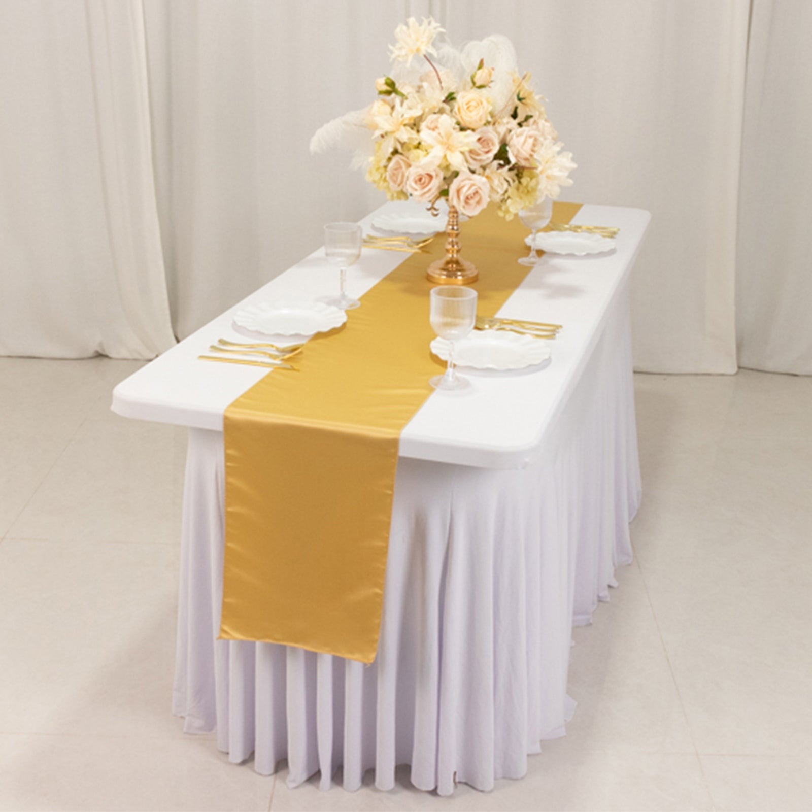 12" x 108" Satin Tischplatte Läufer glänzend Hochzeit Party Catering Dekorationen - Bild 45 von 170