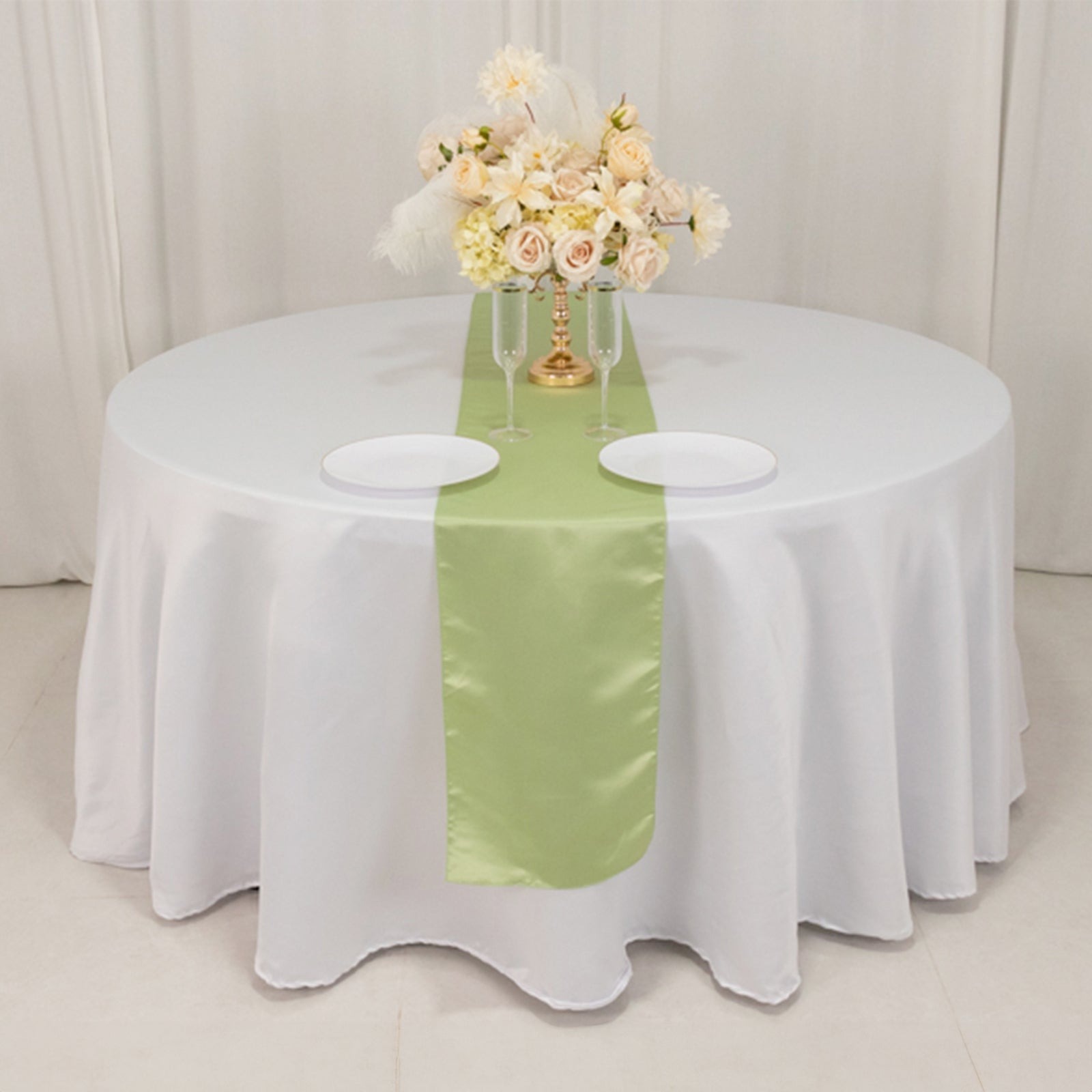 12" x 108" Satin Tischplatte Läufer glänzend Hochzeit Party Catering Dekorationen - Bild 155 von 170