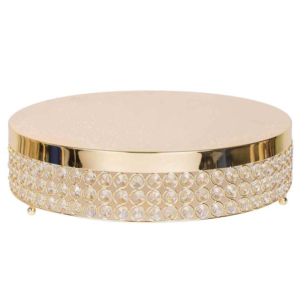 13.5" wide Metal Beaded CAKE STAND Wedding Party Home Birthday Decorations SALE - Picture 5 of 21