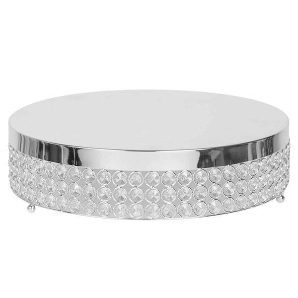13.5" wide Metal Beaded CAKE STAND Wedding Party Home Birthday Decorations SALE - Picture 20 of 21