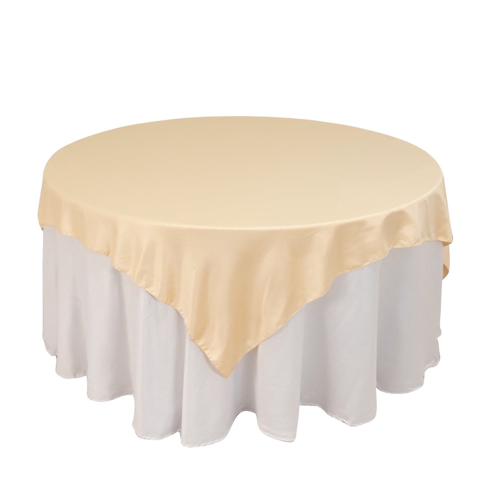 72" Square SATIN Table Overlay Smooth Finish Wedding Table Linens Decorations - Picture 4 of 171