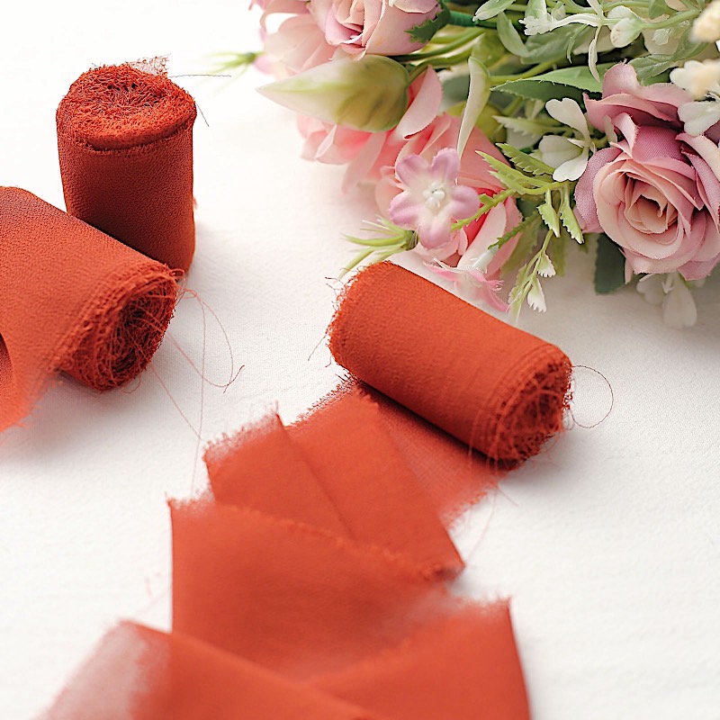 1.5 in x 6 yards CHIFFON RIBBON ROLLS Wedding Party Events Gifts Crafts Supplies - Picture 114 of 130