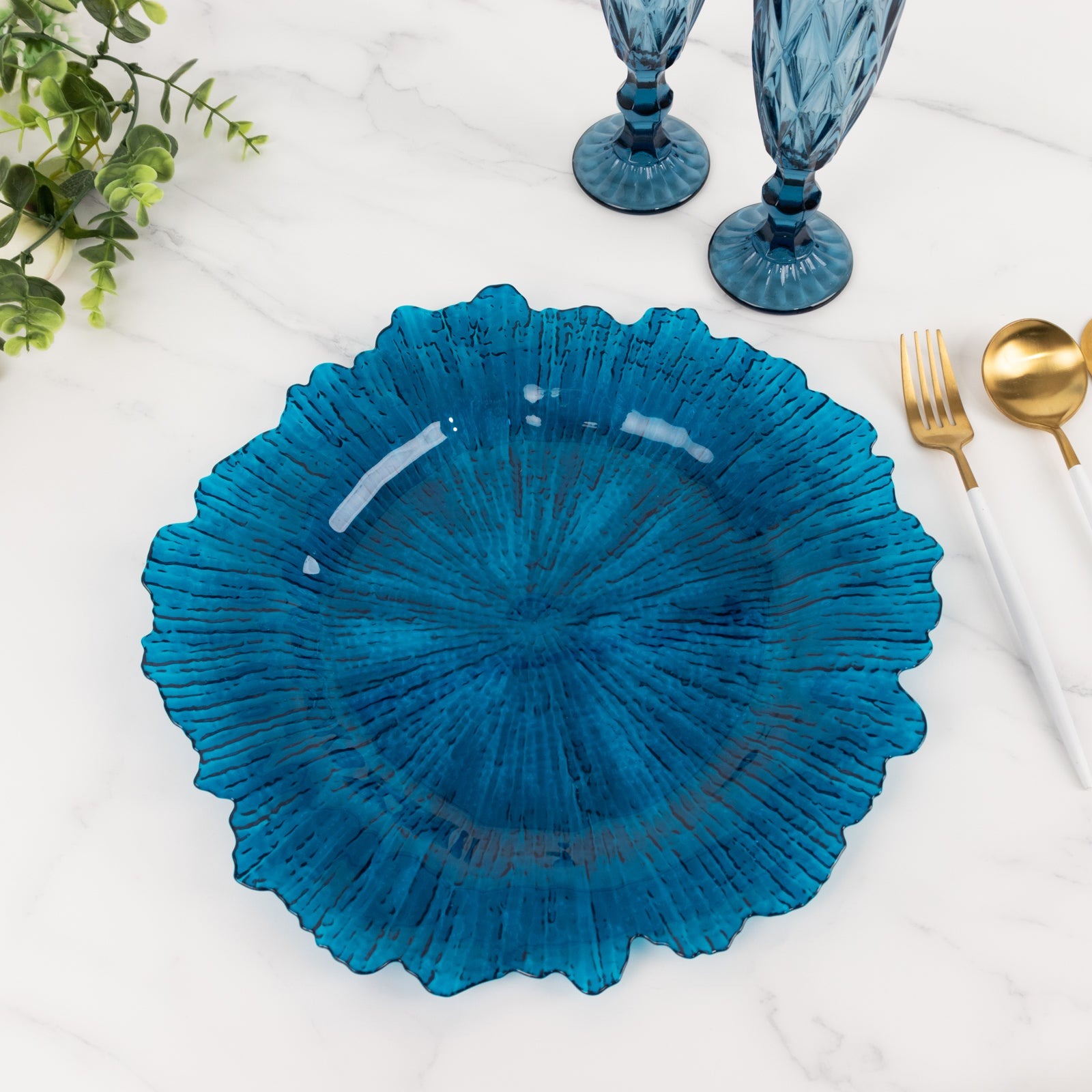 6 pcs 13-Inch Round Textured Charger Plates Wedding Party Table Top Decorations - Picture 142 of 154
