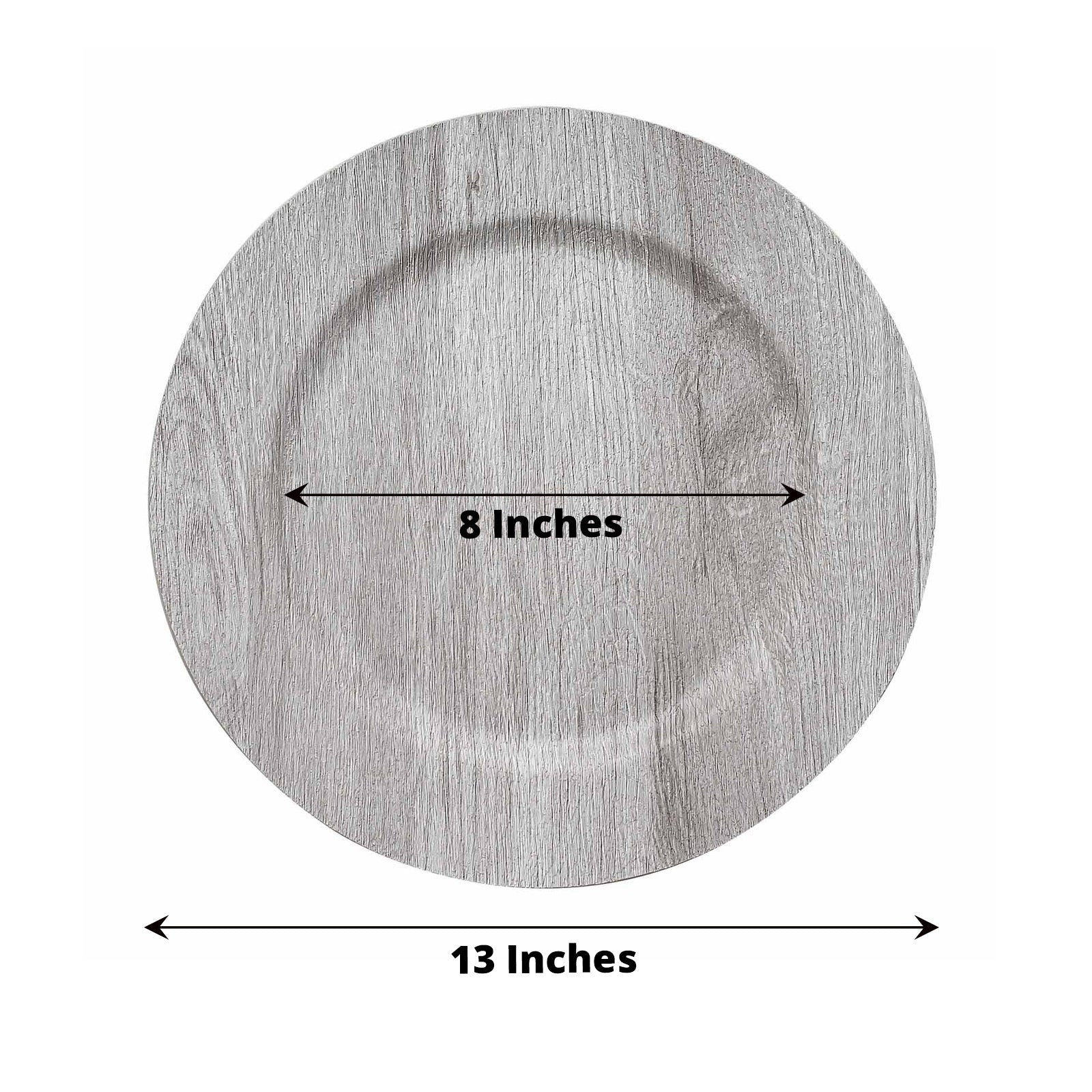 6 Round 13" Rustic Faux Wood Plastic Charger Plates Party Events Decorations - Picture 13 of 26