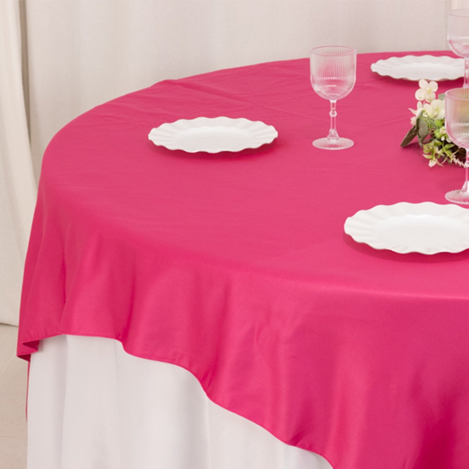 72" Square SATIN Table Overlay Smooth Finish Wedding Table Linens Decorations - Picture 65 of 171