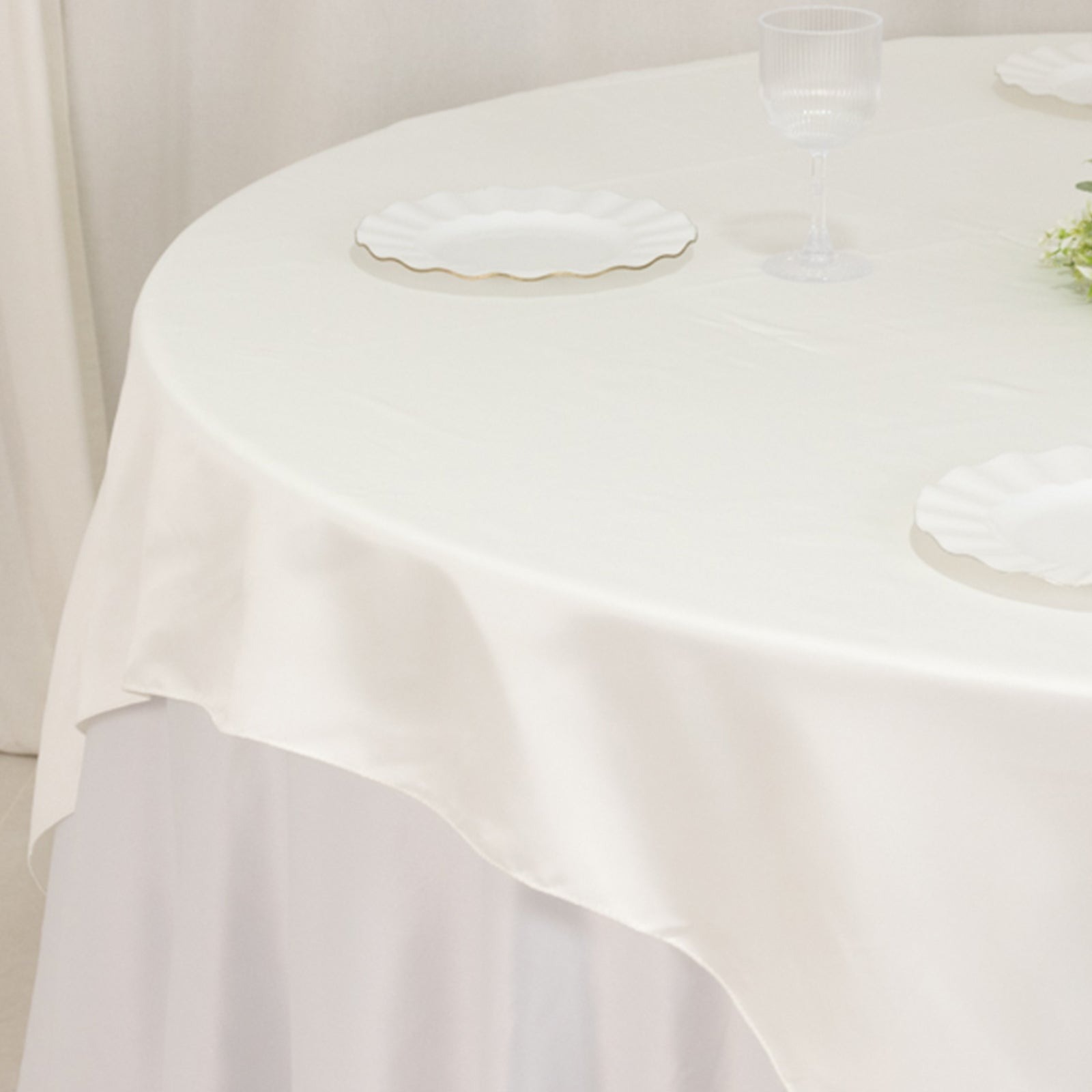 72" Square SATIN Table Overlay Smooth Finish Wedding Table Linens Decorations - Picture 89 of 171