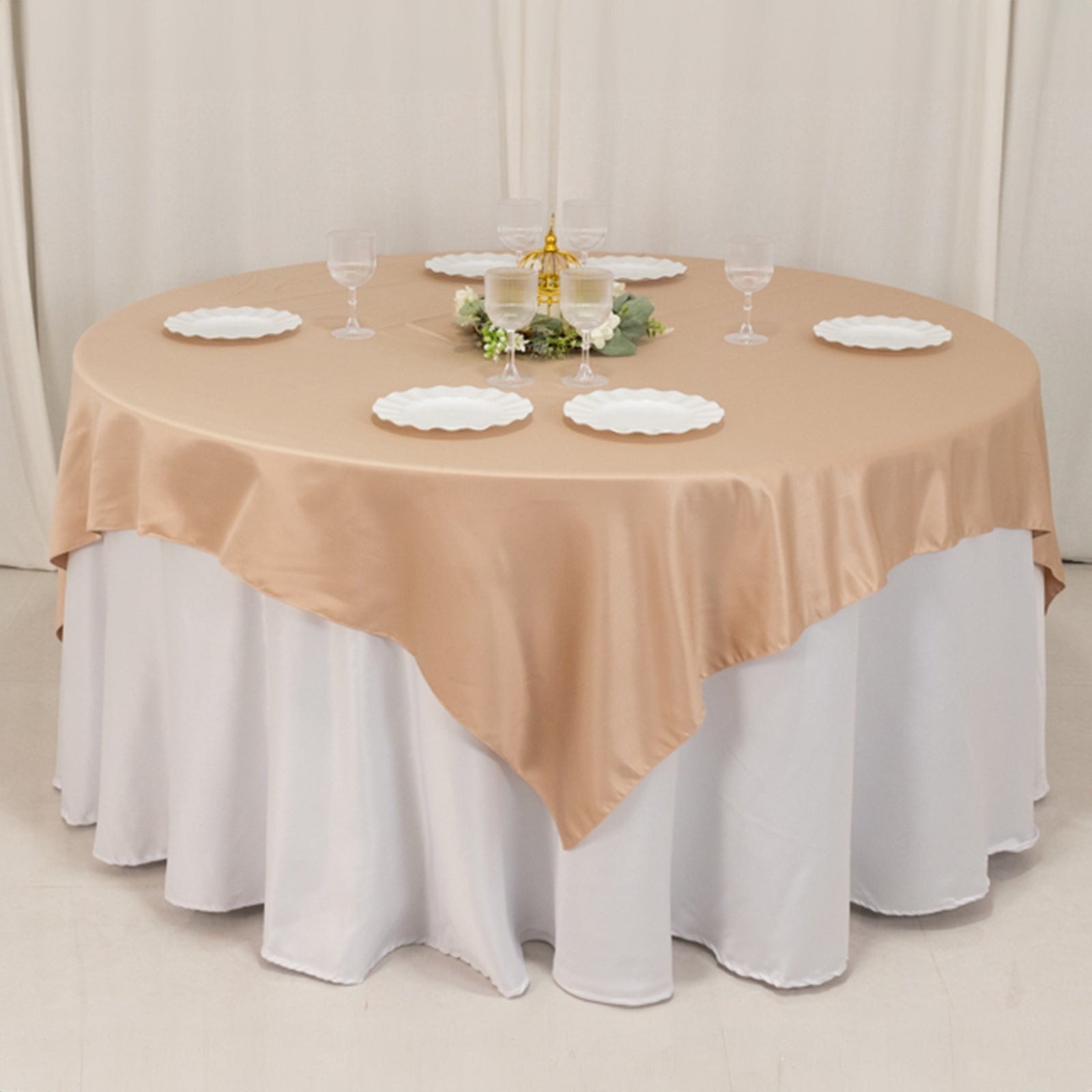 72" Square SATIN Table Overlay Smooth Finish Wedding Table Linens Decorations - Picture 110 of 171
