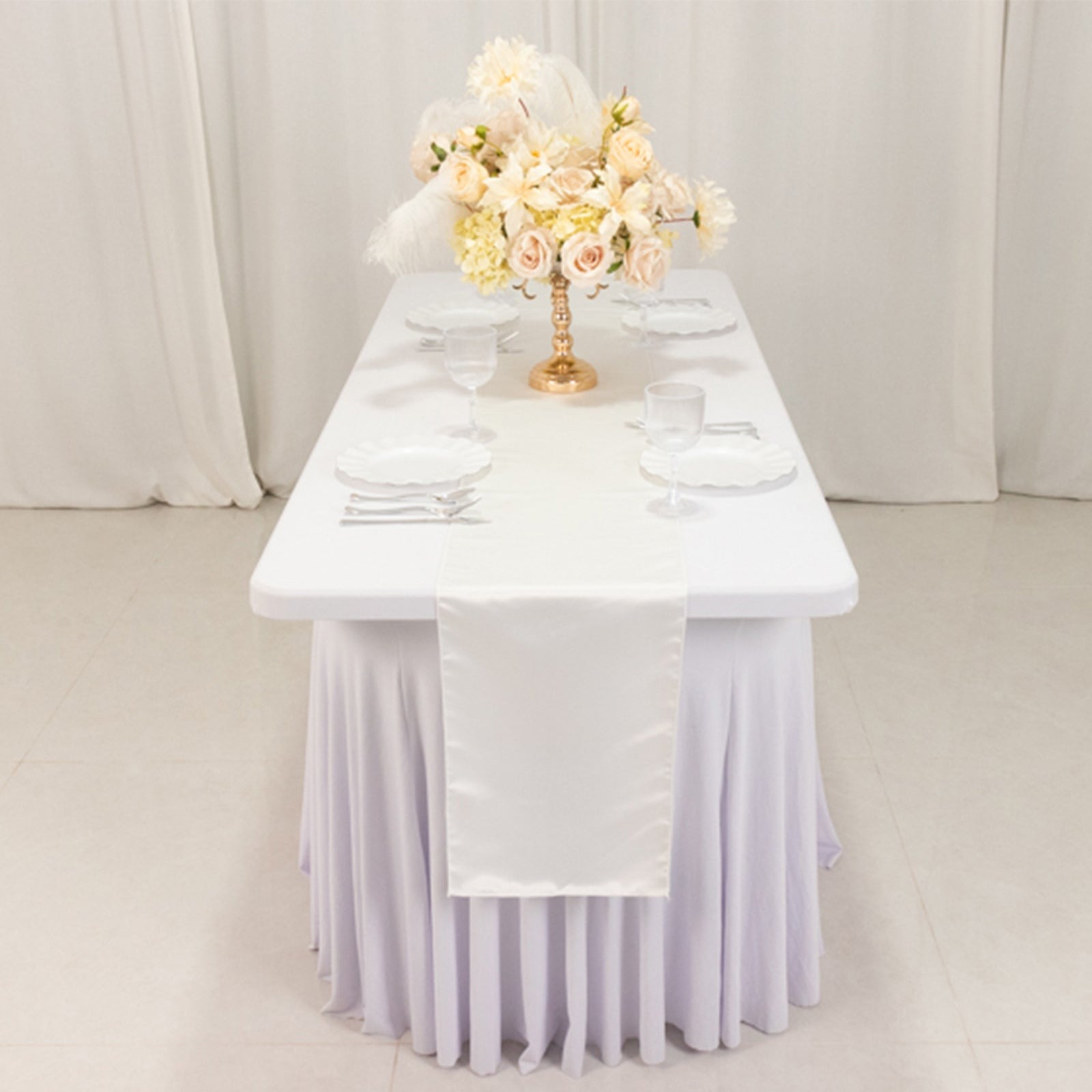 12" x 108" Satin Tischplatte Läufer glänzend Hochzeit Party Catering Dekorationen - Bild 92 von 170