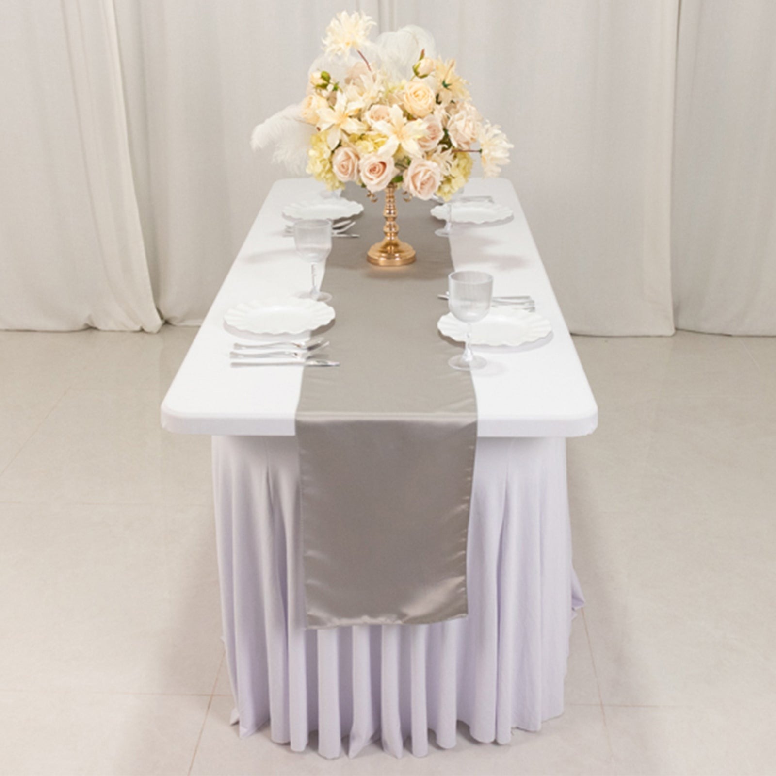 12" x 108" Satin Tischplatte Läufer glänzend Hochzeit Party Catering Dekorationen - Bild 164 von 170