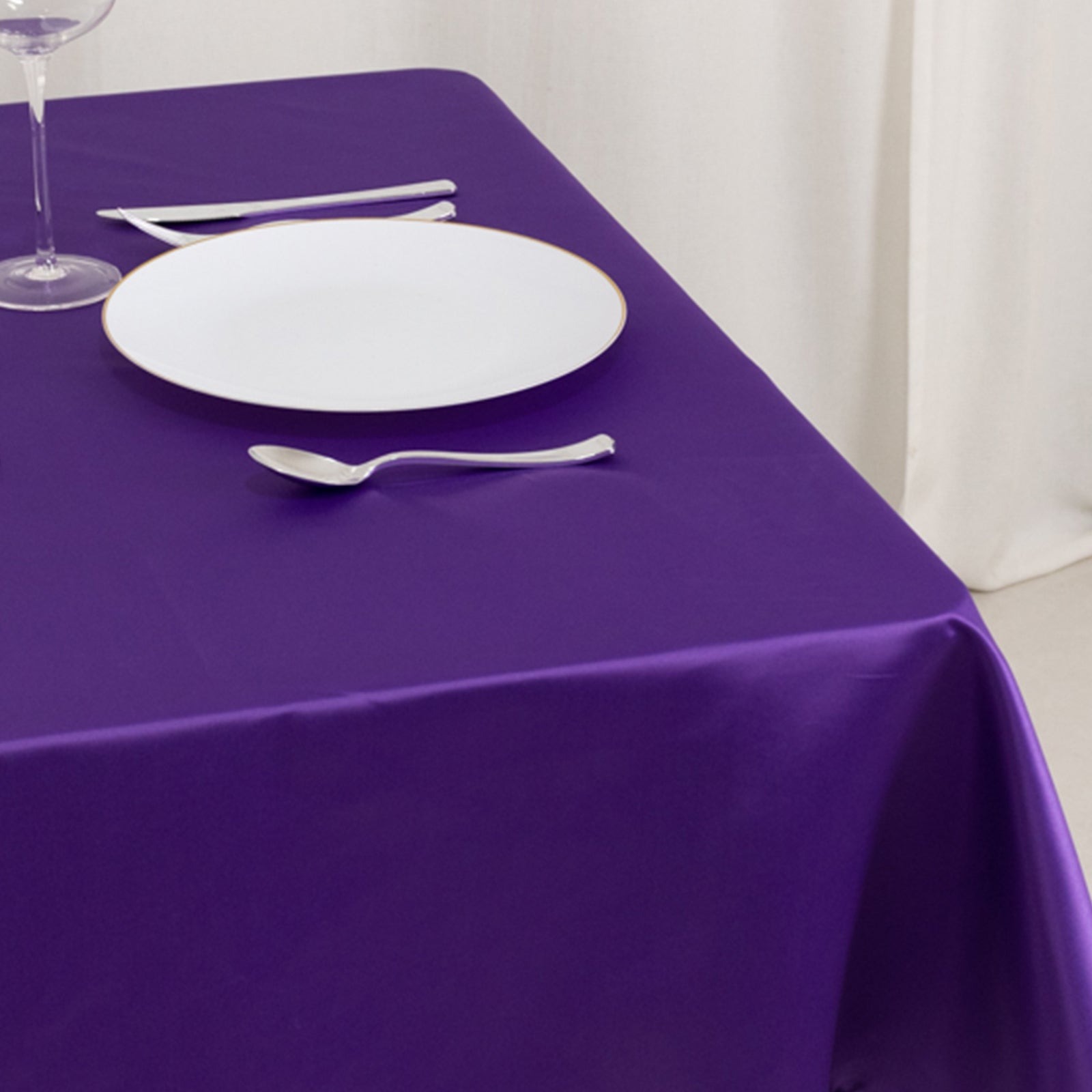 54"x54" Square Lamour Satin Tablecloths for a Wedding Party Decorations Supplies - Picture 104 of 135