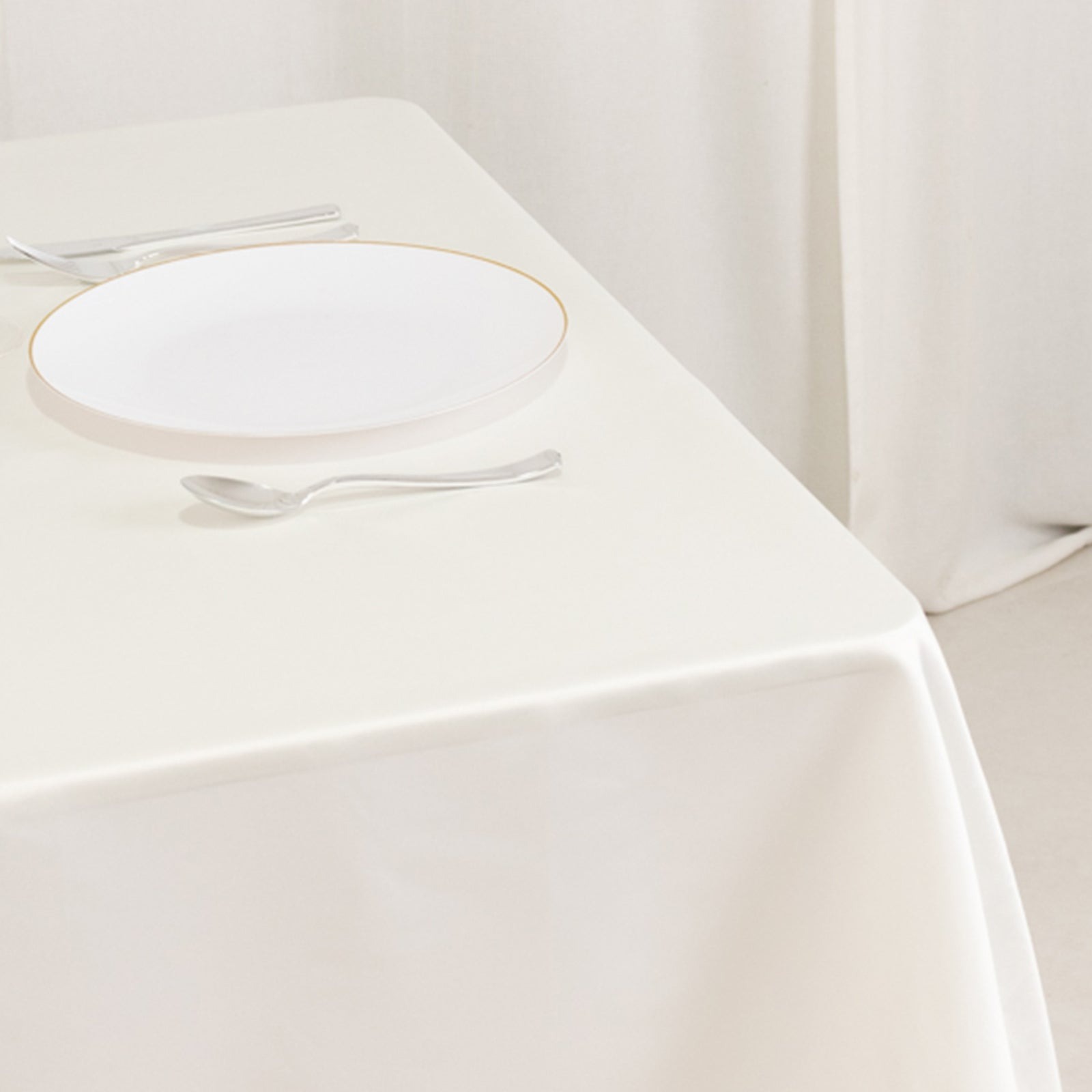 54"x54" Square Lamour Satin Tablecloths for a Wedding Party Decorations Supplies - Picture 73 of 135