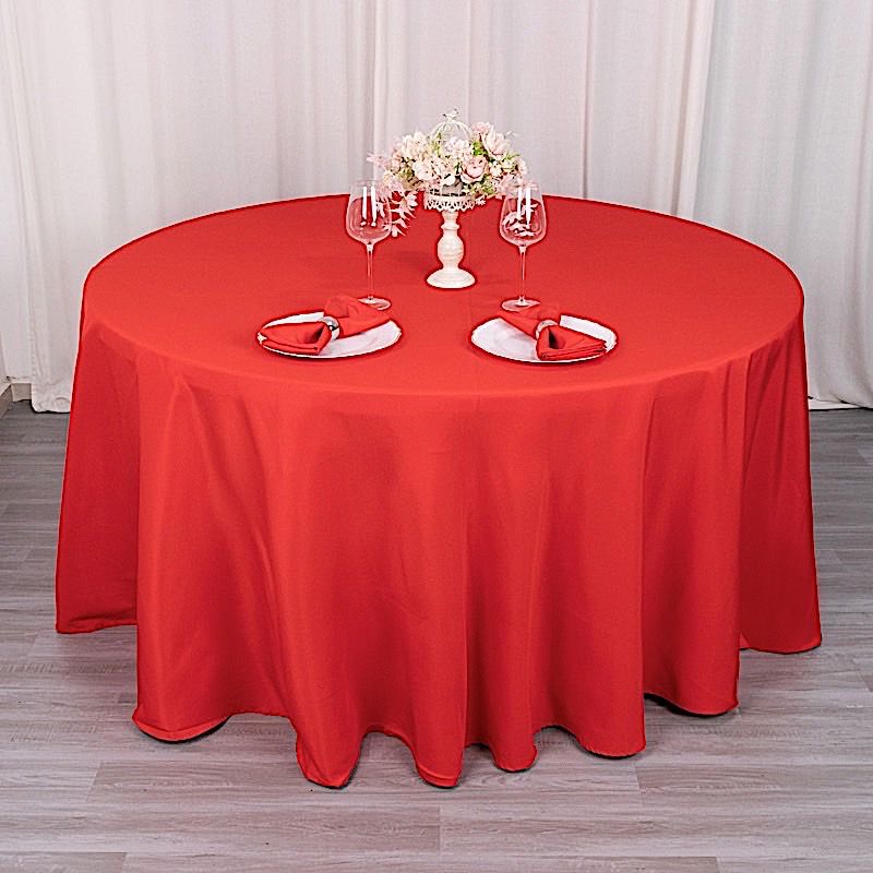Round 120" Premium High Quality Polyester Tablecloth Wedding Party Table Linens - Picture 120 of 163