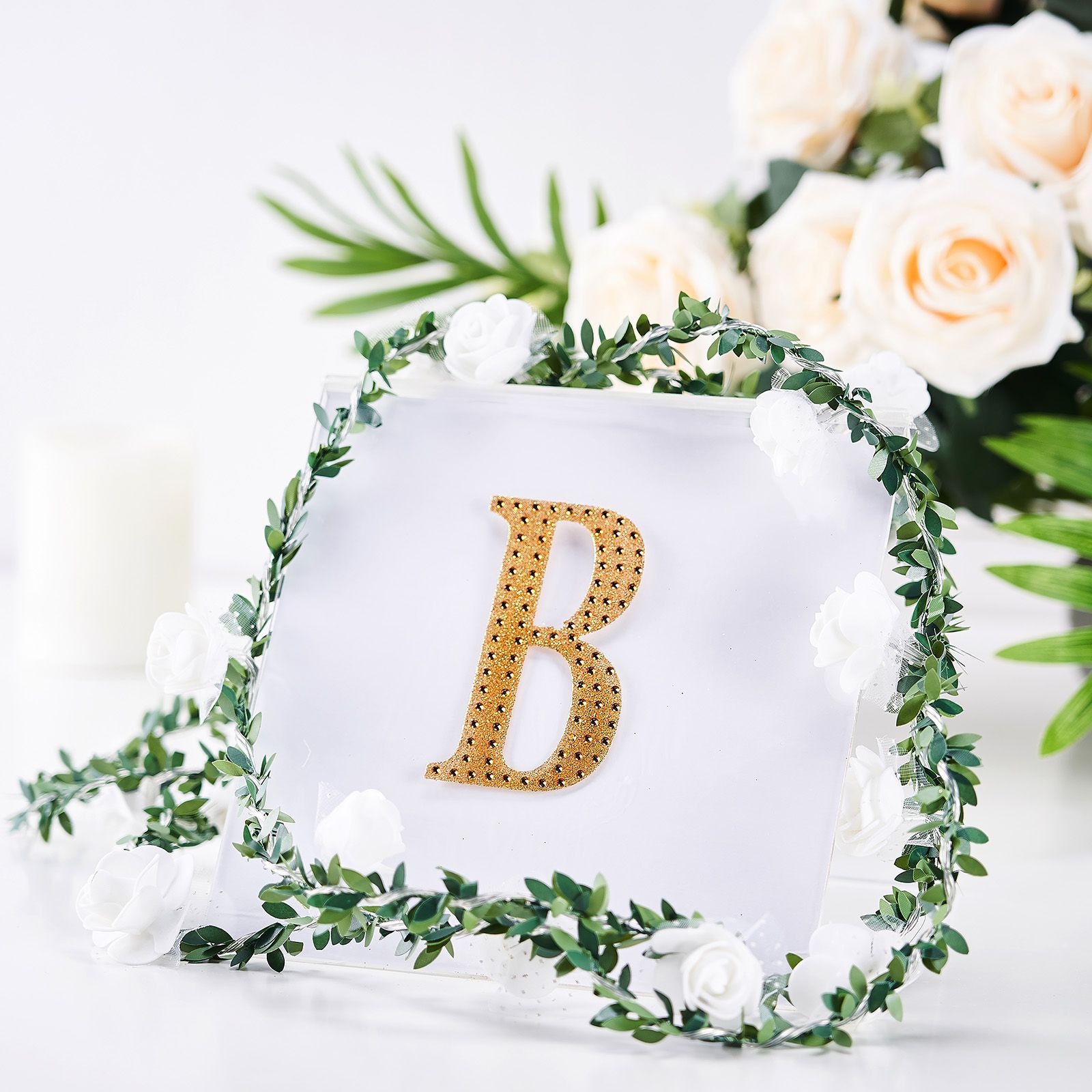 4" tall Gold Letter Self-Adhesive Rhinestones Gem Sticker Wedding Party Crafts - Picture 11 of 177