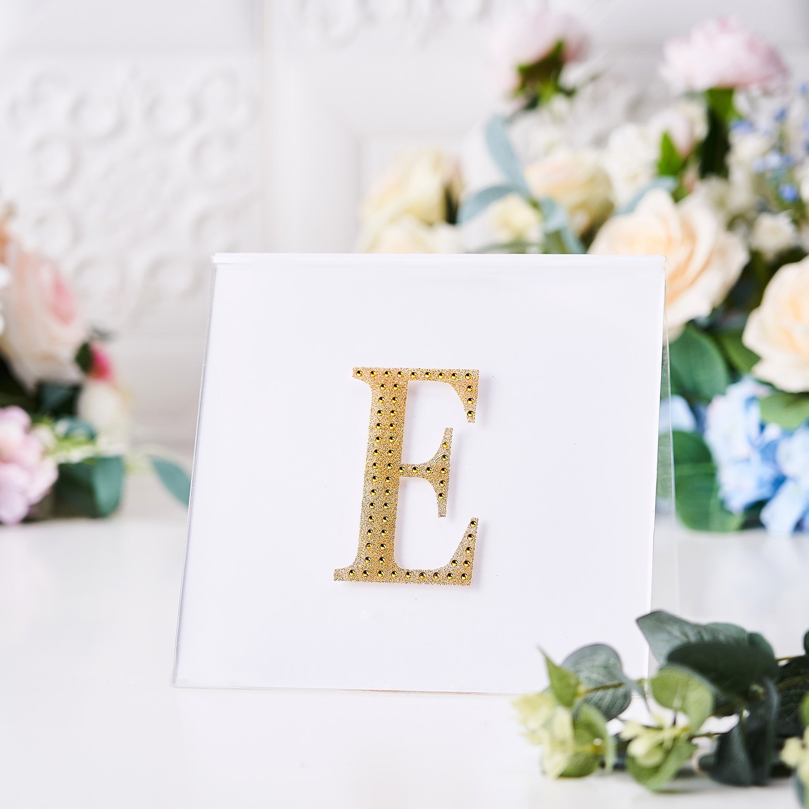 4" tall Gold Letter Self-Adhesive Rhinestones Gem Sticker Wedding Party Crafts - Picture 33 of 177