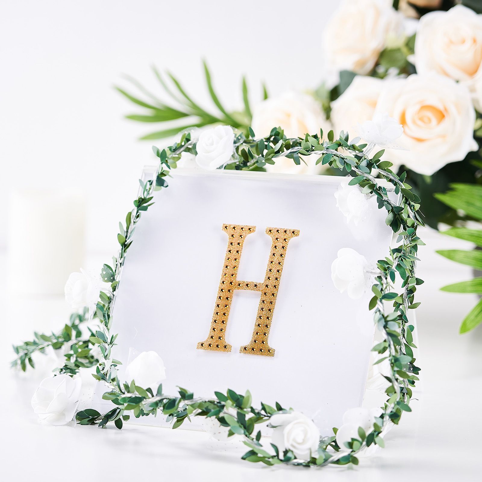 4" tall Gold Letter Self-Adhesive Rhinestones Gem Sticker Wedding Party Crafts - Picture 53 of 177