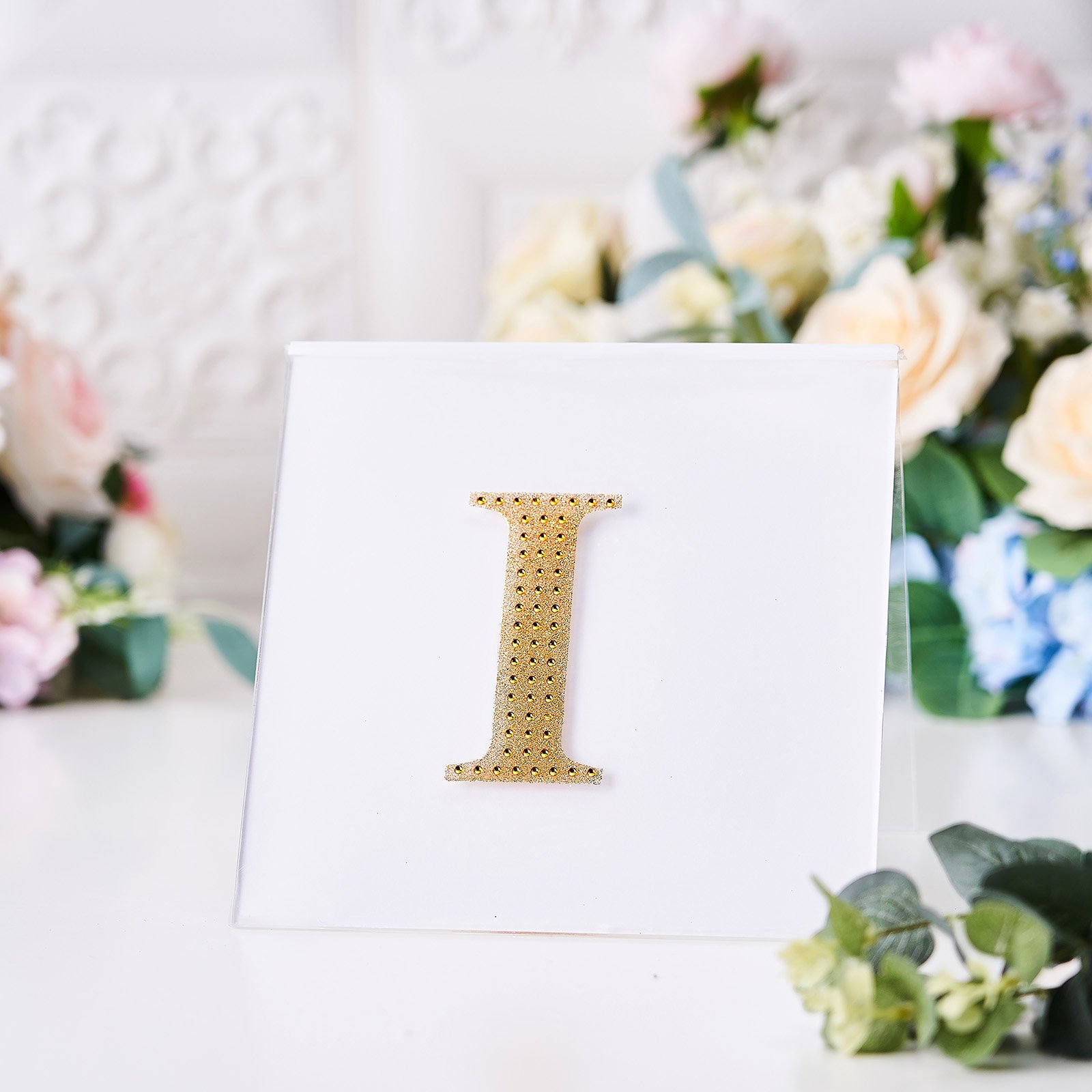 4" tall Gold Letter Self-Adhesive Rhinestones Gem Sticker Wedding Party Crafts - Picture 61 of 177