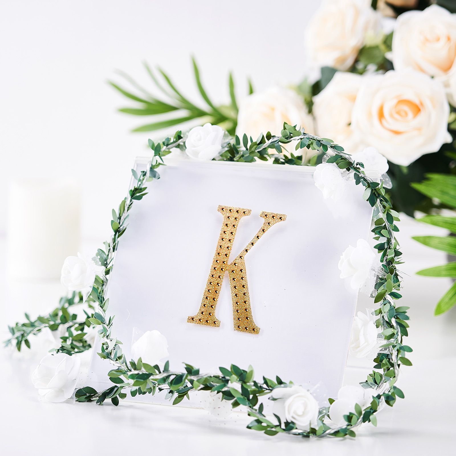 4" tall Gold Letter Self-Adhesive Rhinestones Gem Sticker Wedding Party Crafts - Picture 67 of 177