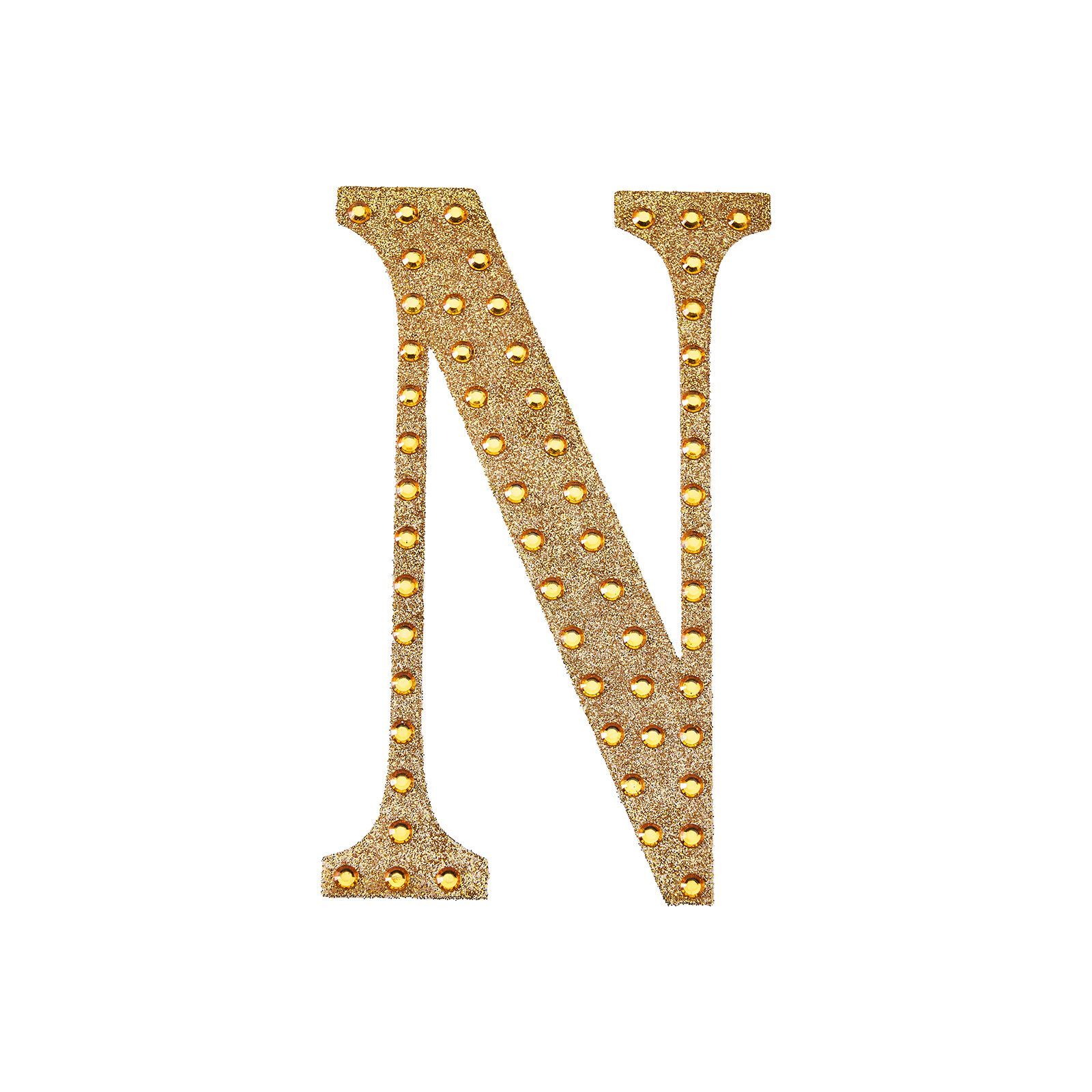 4" tall Gold Letter Self-Adhesive Rhinestones Gem Sticker Wedding Party Crafts - Picture 87 of 177
