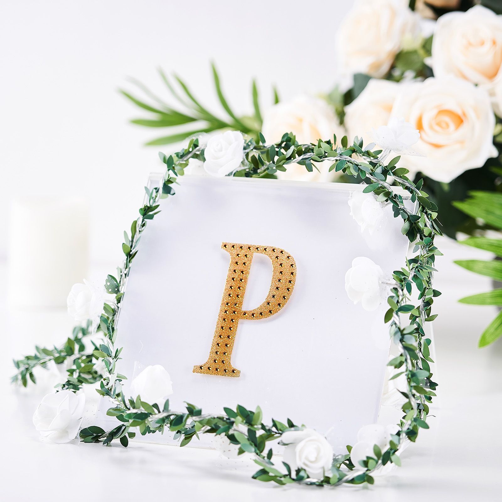 4" tall Gold Letter Self-Adhesive Rhinestones Gem Sticker Wedding Party Crafts - Picture 102 of 177