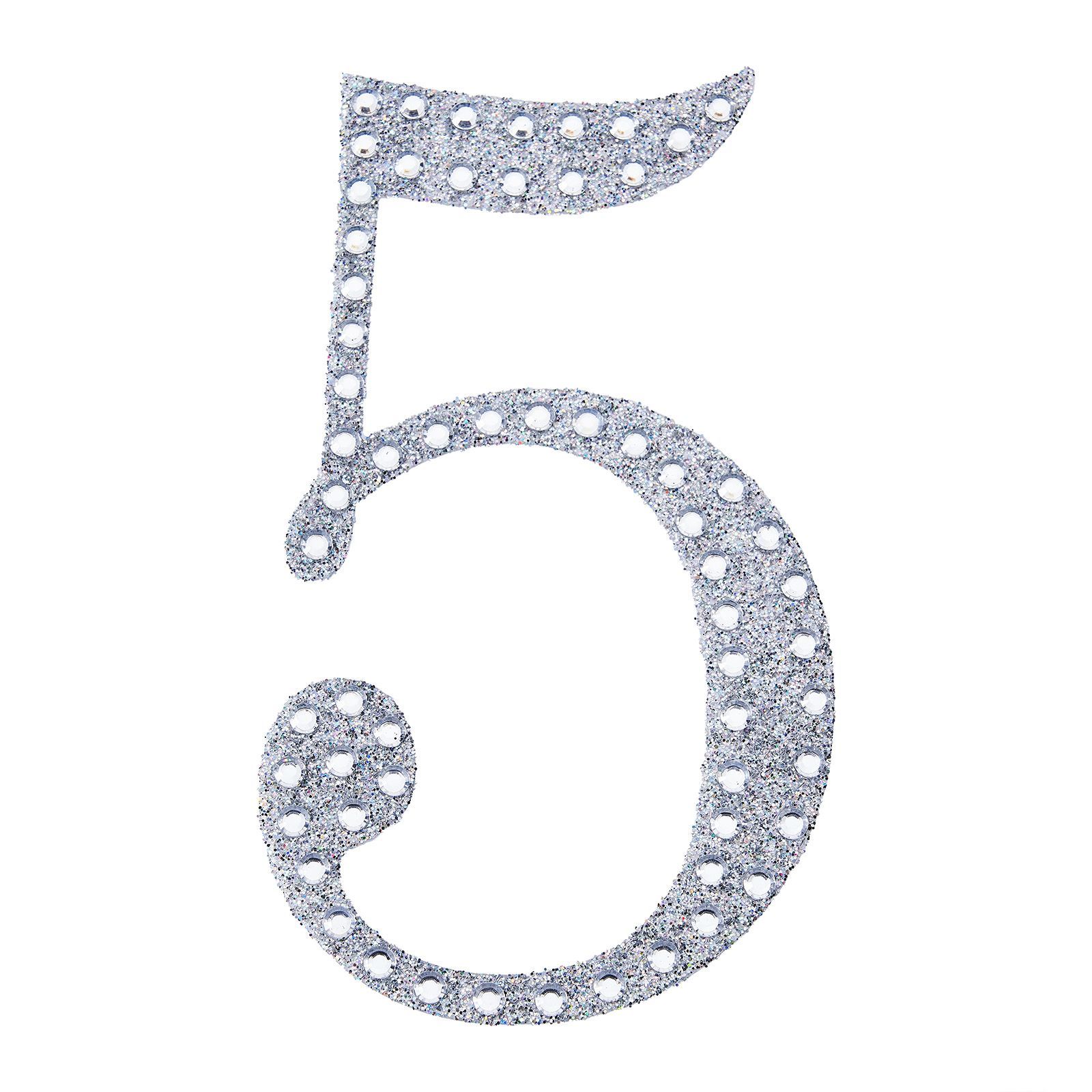 6" tall Silver Number Self-Adhesive Rhinestones Gem Sticker Wedding Party Crafts - Picture 38 of 72