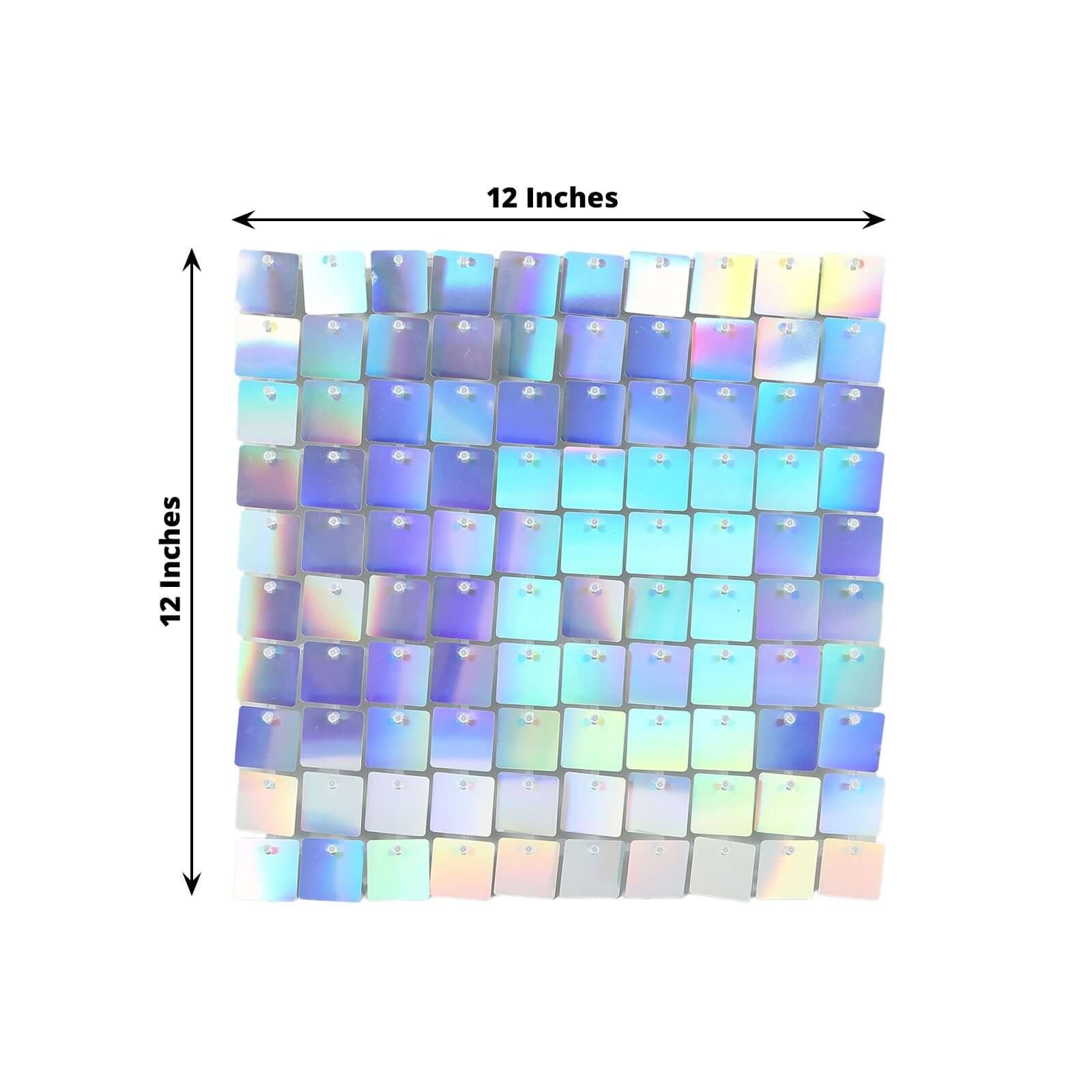 24 Square Sequin Shimmer Wall Photo Backdrop Panels Party Events Decorations - Picture 15 of 17