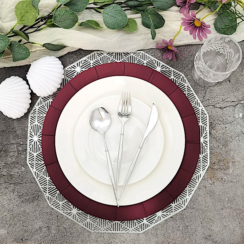 10 Round 13" Disposable Paper Charger Plates Wedding Party Events Home Supplies - Picture 8 of 72