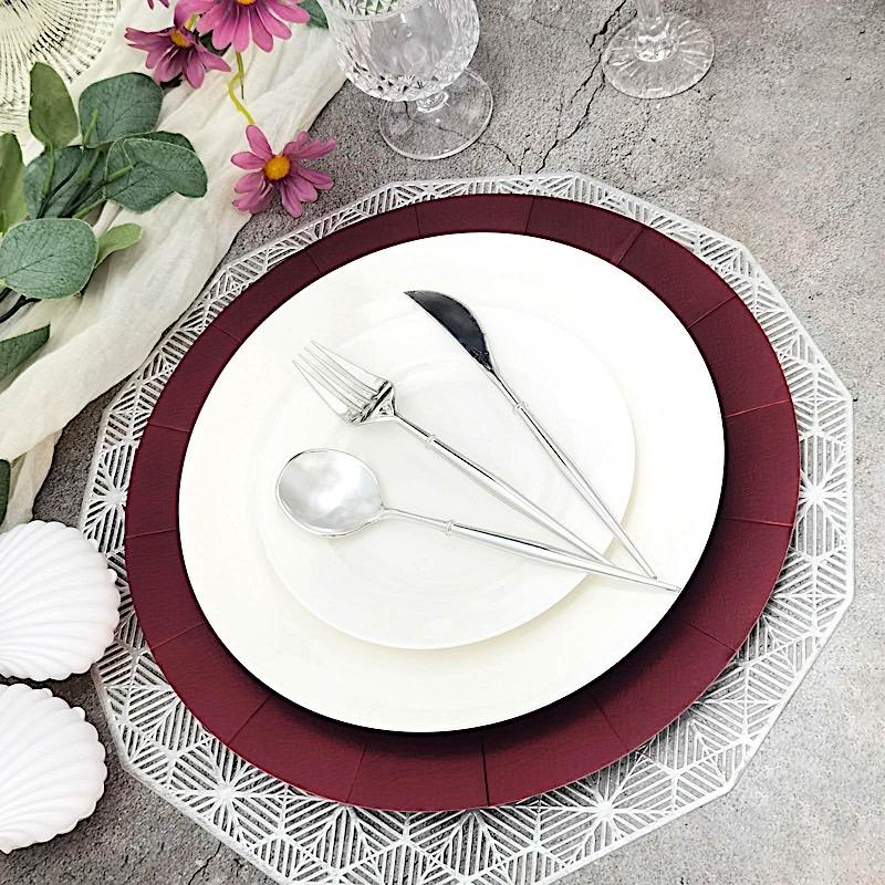 10 Round 13" Disposable Paper Charger Plates Wedding Party Events Home Supplies - Picture 6 of 72