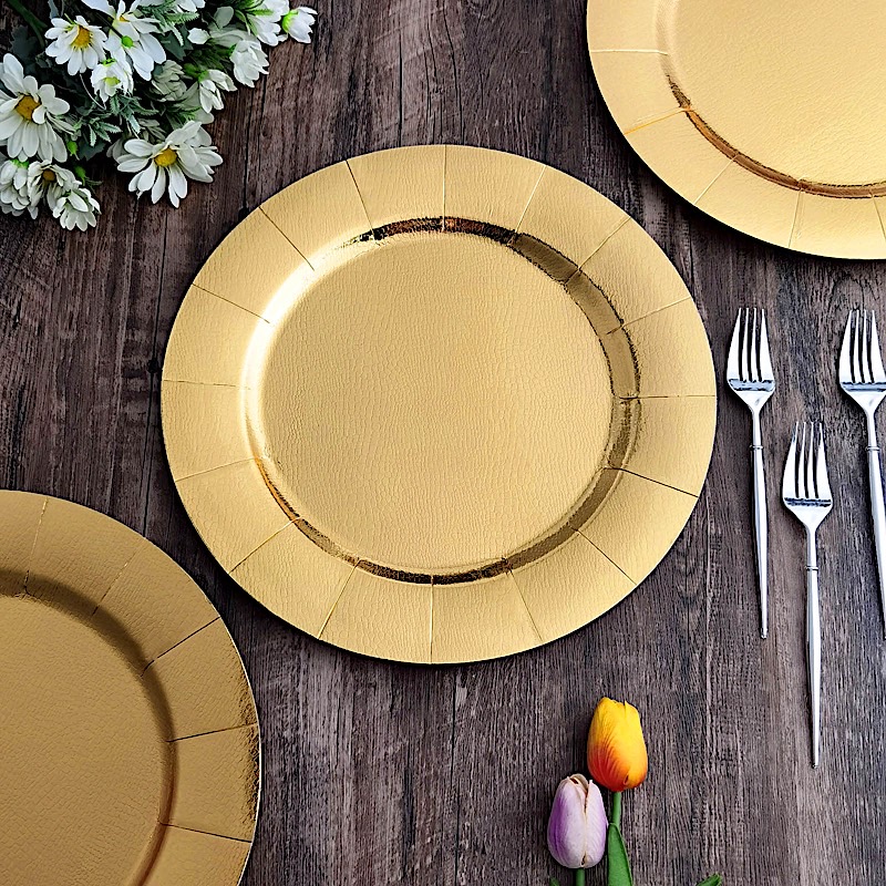 10 Round 13" Disposable Paper Charger Plates Wedding Party Events Home Supplies - Picture 21 of 72