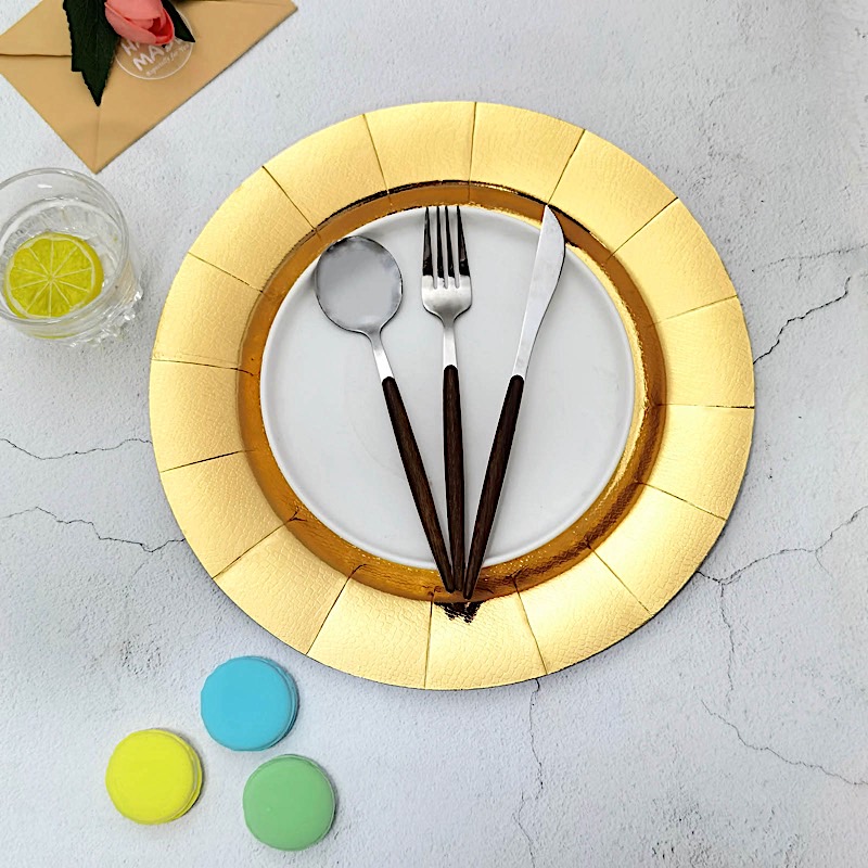 10 Round 13" Disposable Paper Charger Plates Wedding Party Events Home Supplies - Picture 25 of 72