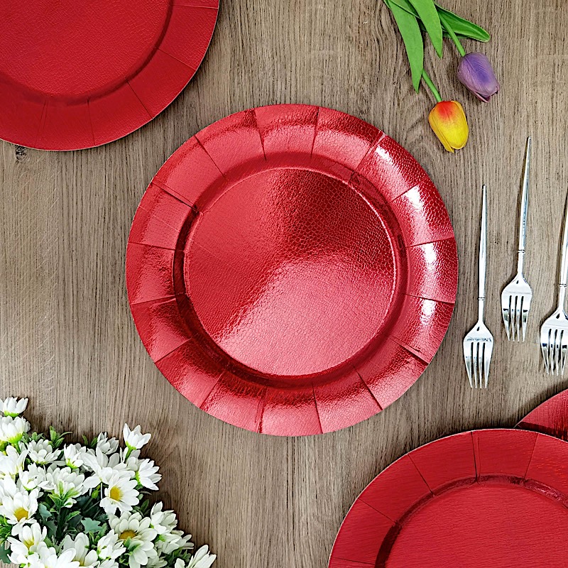 10 Round 13" Disposable Paper Charger Plates Wedding Party Events Home Supplies - Picture 37 of 72