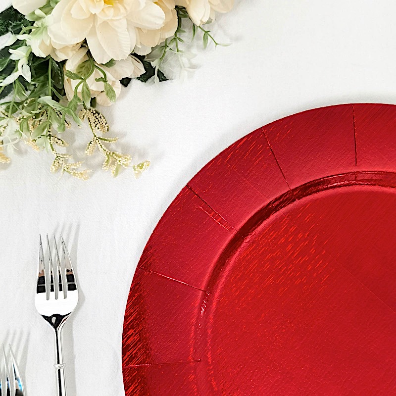 10 Round 13" Disposable Paper Charger Plates Wedding Party Events Home Supplies - Picture 39 of 72