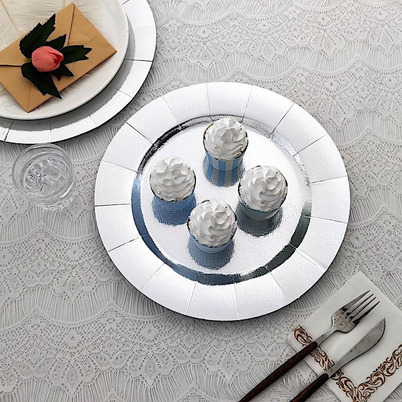 10 Round 13" Disposable Paper Charger Plates Wedding Party Events Home Supplies - Picture 66 of 72