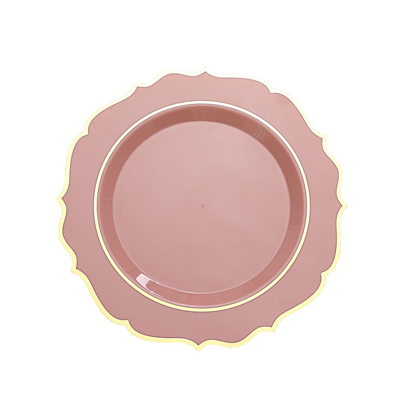 Disposable Plastic Plates Scalloped Rim Wedding Party Event Tableware Home - Picture 37 of 108