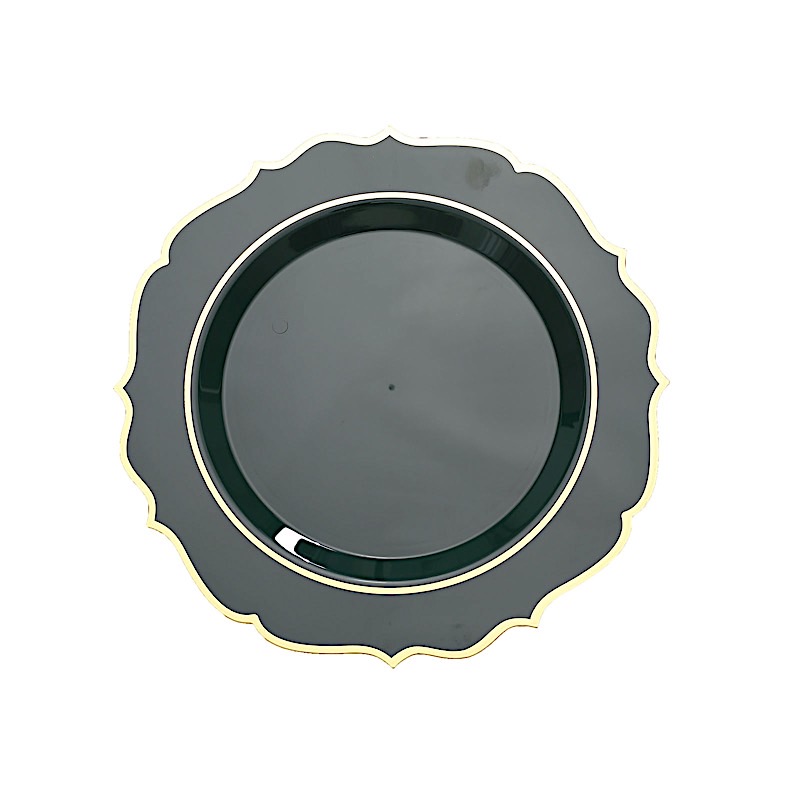 Disposable Plastic Plates Scalloped Rim Wedding Party Event Tableware Home - Picture 53 of 108